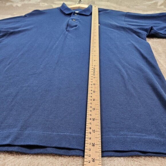 Lacoste Polo Shirt Crocodile Logo Blue 100% Cotton Short Sleeve Mens Size 6 Golf - Picture 6 of 10